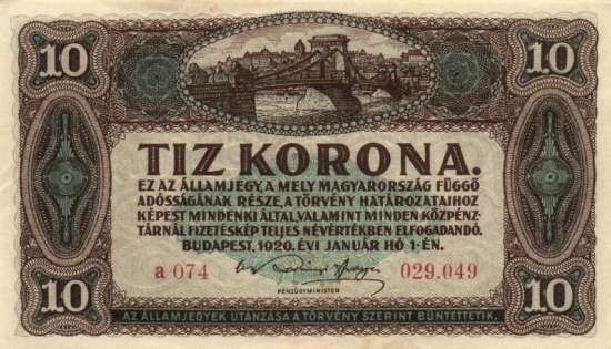10 Korona 1920
